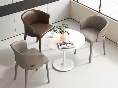 Modern Leisure Table and Chair Combination Negotiation Table and Chair Combination Negotiation Chair Leisure Chair Dining Table and Chair model