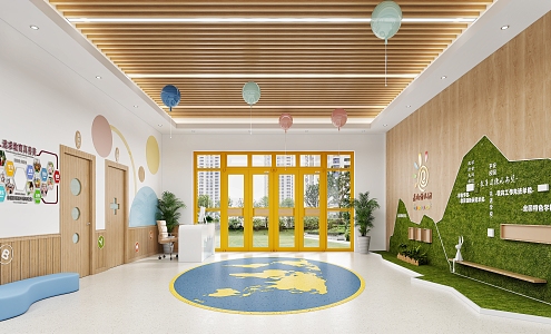 Modern Kindergarten Hall 3d model