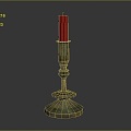 Candlestick Candle Copper Candlestick Classical Candlestick 3d model