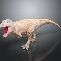 Realistic Tyrannosaurus Rex Dinosaur Model With Open Mouth And Detailed Skin Texture