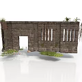 Modern Interior Design With Stone Archway Vines And Lush Green Plants
