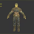 Man Standing in Blue Red White Superhero Uniform With Star Emblem