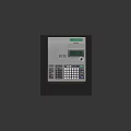 Modern Cash Register With Built In Screen Numeric Keypad And Receipt Printer On Black Base