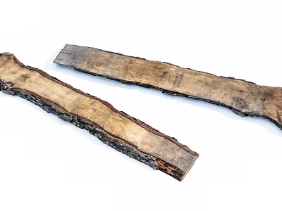 Natural Stone Wood Decorative Planks with Solid Texture and Handcrafted Edges 3d model