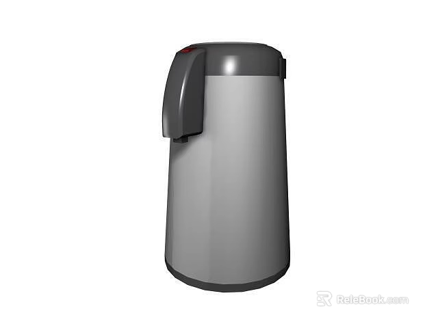 Silver Gray Modern Electric Kettle With Insulated Stainless Steel Body And Ergonomic Handle 3d model 