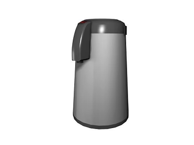 Silver Gray Modern Electric Kettle With Insulated Stainless Steel Body And Ergonomic Handle 3d model