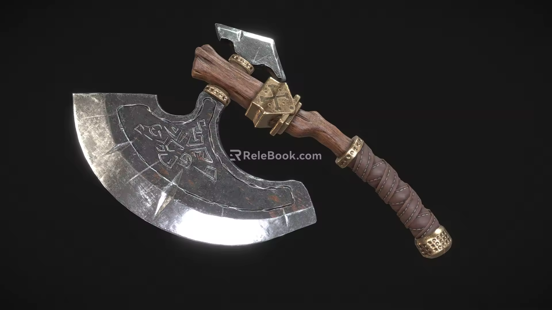 Tomahawk Game Axe Ares Axe Mountain Axe Pangu Axe Cold Weapon Low Face Number Low Model Simple Model Video Level Super Realistic 3d model