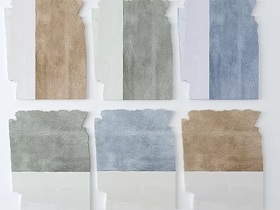 Colorful Textured Wall Decor Panels In Neutral And Soft Tones For Home 3d model