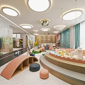Vibrant Kindergarten Interior Design With Colorful Decor Toys Soft Seating And Kids Play Area