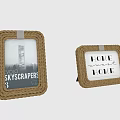 Braided Wicker Photo Frames With Skyscraper Image And Love Sweet Love Text