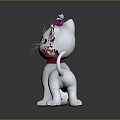 Modern Cat Cartoon Kitten 3d model