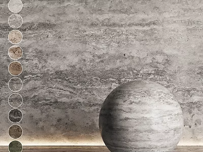Spherical Stone Construction Component With Multiple Color Samples And Textured Background Design 3d model