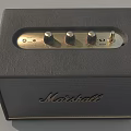 Marshall Classic Black Speaker Featuring Textured Surface And Knobs As Entertainment Appliance 3d model