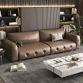 Modern double sofa 3d model