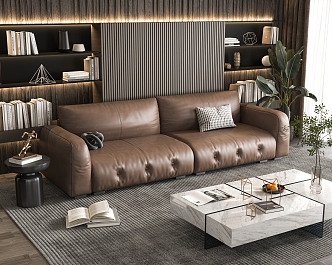 Modern double sofa 3d model