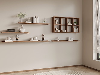 Nordic Style Bookshelf Storage Rack 3d model