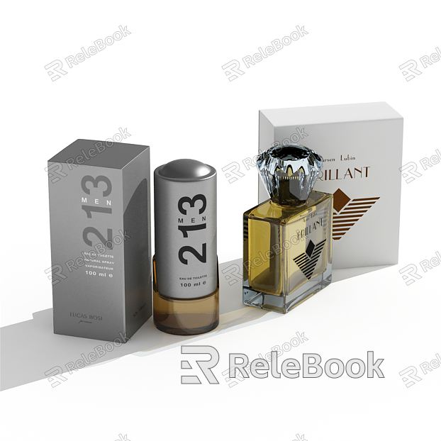 Modern perfume perfume cosmetic combination model