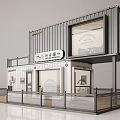 Modern Two Story Commercial Shipping Container Building With Glass Windows And Outdoor Deck