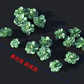 Fresh Green Broccoli Vegetables Arranged in Display for Retail Market Sale