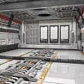 Modern Cartoon Scene Sci-Fi Tunnel 3d model