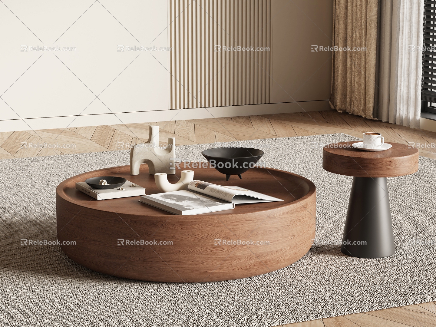 Modern Middle Ancient Style Coffee Table 3d model