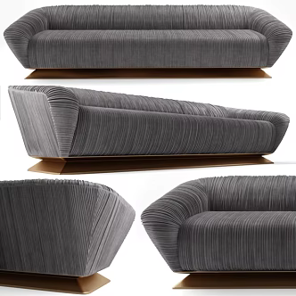 Modern Straight Sofa 3d model