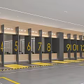 Modern Fitness Gym Reception Area With Multiple Ports Yellow Mats And Fitness Equipment