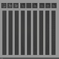 Bathroom Small Accessories Various Black Metal Drain Covers And Decorative Strips With Perforated Patterns