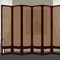 New Chinese-style screen partition 3d model