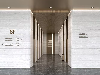 Elevator hall 3d model