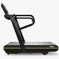 Modern Commercial Treadmill With Digital Display Screen And Black Yellow Design