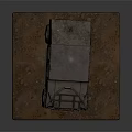Rugged Off Road Vehicle Model On Muddy Rock Platform With Worn Exterior