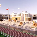 Modern Gate Primary and Secondary Schools 3d model