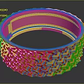 Golden Ring Shaped Household Item With Intricate Braided Surface Design