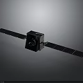 Advanced Satellite Equipment With Extended Solar Panels And Sturdy Metallic Body