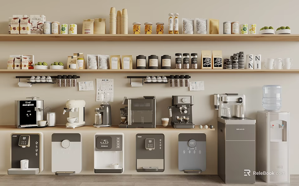 Automatic Water Dispensers In Various Modern Designs For Home Kitchen 3d model 