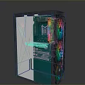 Gaming PC Case With RGB Lighting Transparent Side Panel And Internal Components