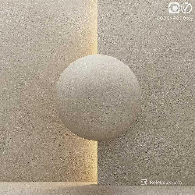 Round Textured Component With Beige And Light Brown Wall At Junction Surface 3d model