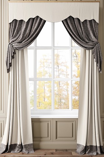 Modern Curtains 3d model