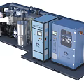 Industrial Compression System with Control Panels Pipes and Motors for Efficient Operation
