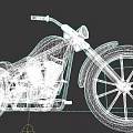 Classic Vintage Motorcycle With Black Leather Seat Chrome Exhaust And Large Wheels