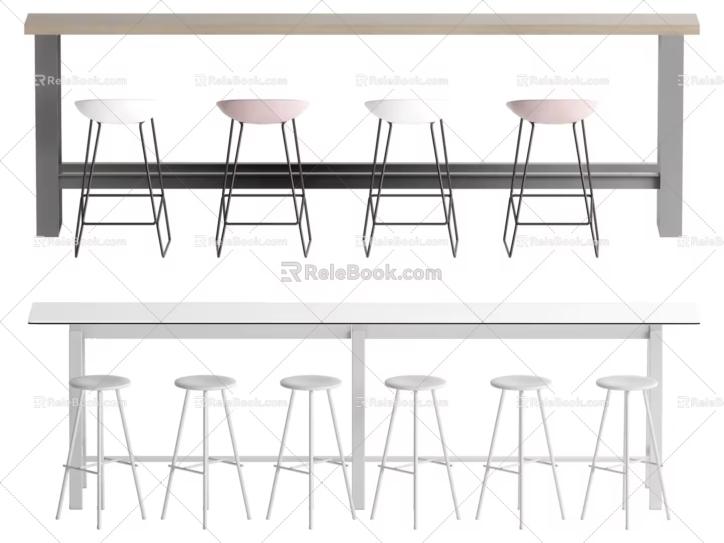Modern Bar Stool 3d model
