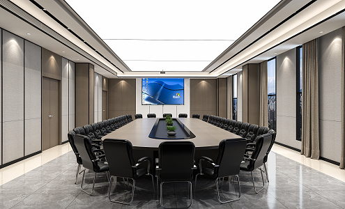 Modern Meeting Room Meeting Tables and Chairs 3d model