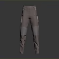 Stylish Pink Casual Pants with Multiple Pockets and Contrast Leg Panels Design