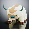 Modern Game Character Bison Cartoon Bison 3d model