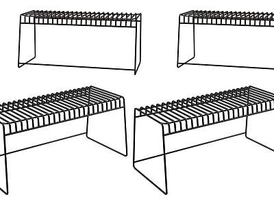 Set Of Four Sturdy Metal Wire Shelving Units For Home Storage Organization 3d model