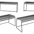 Set Of Four Sturdy Metal Wire Shelving Units For Home Storage Organization