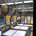 Advanced Control Room Interior With Multiple Monitoring Screens Control Panels And Equipment