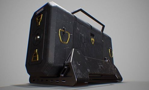 Sci-fi weapon box 3d model