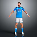 Professional Football Sports Equipment With Blue Jersey White Shorts Socks And Cleats